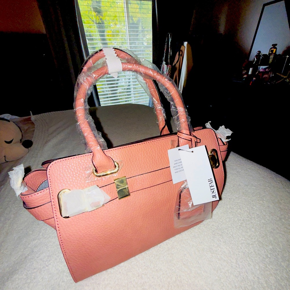 NEW JustFab Blush Pink Satchel Handbag (With Tags!)